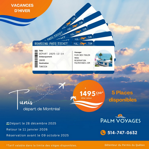 billet d avion tunis