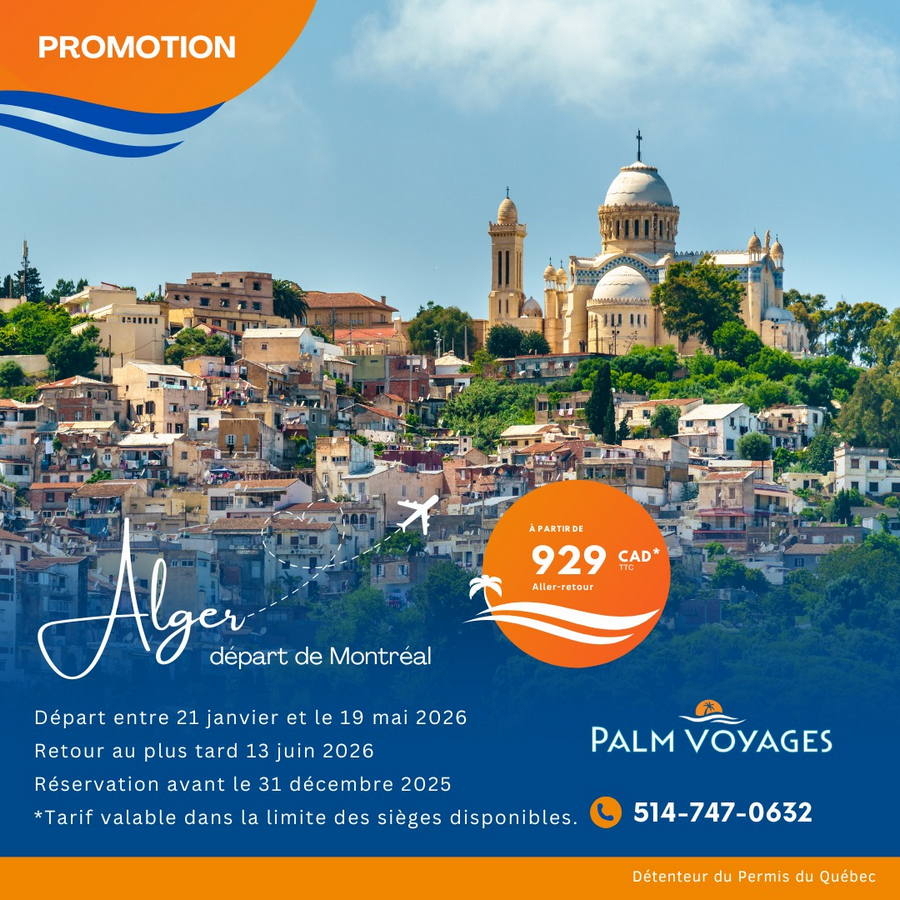 billet avion montreal alger