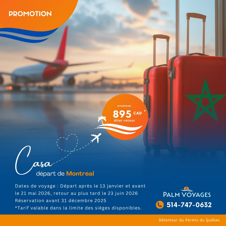 billet avion casablanca