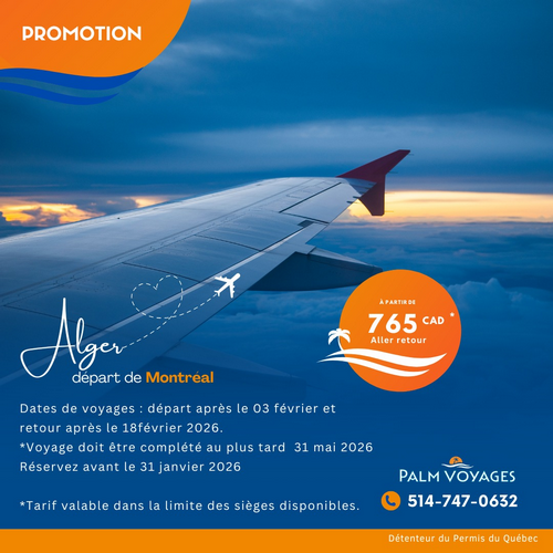 Billet Montreal Alger