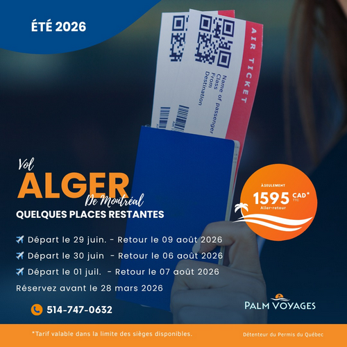 billet avion alger